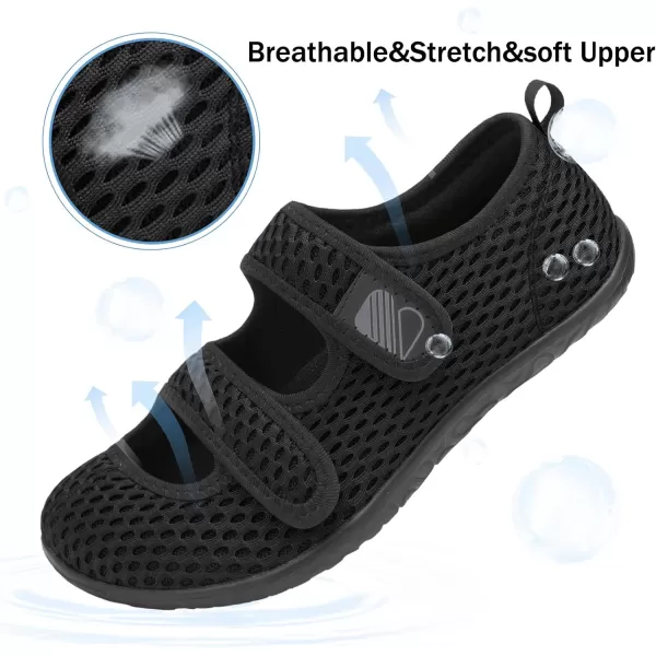 Besroad Womens Mens Slippers Lightweight Walking Shoes Adjustable Wide Diabetic Slippers Non-Slip Sneakers Sandals