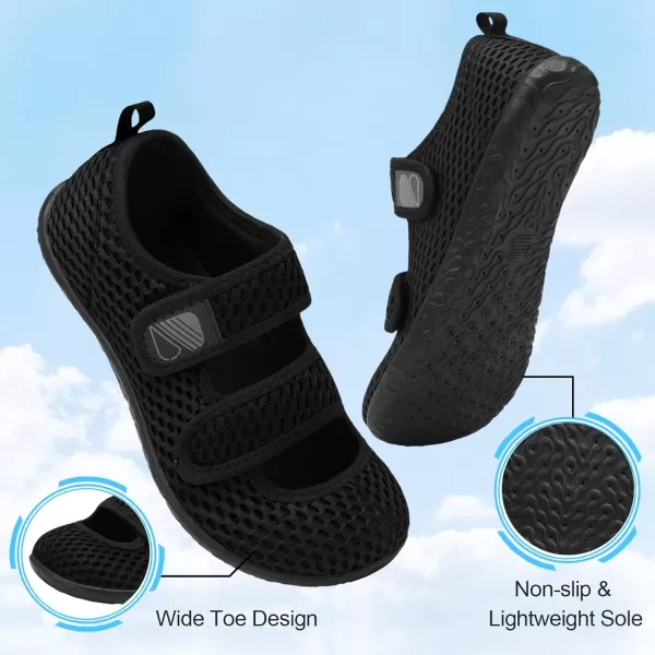 Besroad Womens Mens Slippers Lightweight Walking Shoes Adjustable Wide Diabetic Slippers Non-Slip Sneakers Sandals