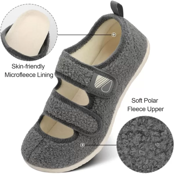 Besroad Womens Mens Slippers Lightweight Walking Shoes Adjustable Wide Diabetic Slippers Non-Slip Sneakers Sandals