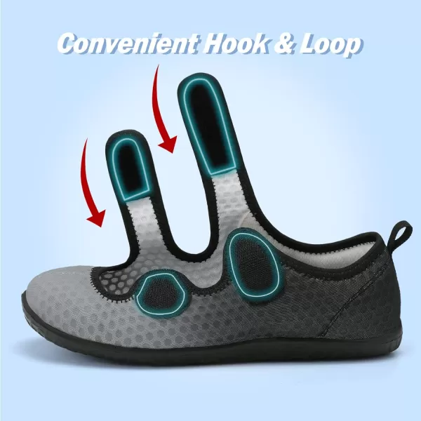 Besroad Womens Mens Slippers Lightweight Walking Shoes Adjustable Wide Diabetic Slippers Non-Slip Sneakers Sandals