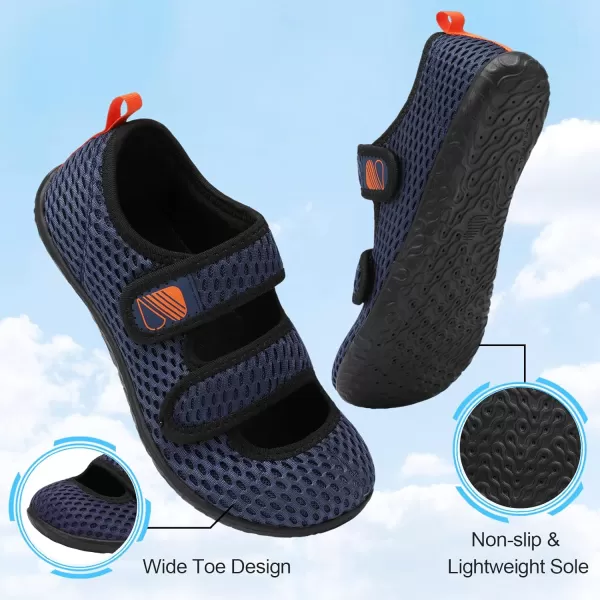 Besroad Womens Mens Slippers Lightweight Walking Shoes Adjustable Wide Diabetic Slippers Non-Slip Sneakers Sandals