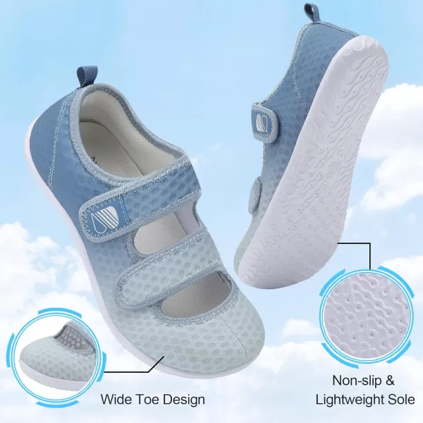 Besroad Womens Mens Slippers Lightweight Walking Shoes Adjustable Wide Diabetic Slippers Non-Slip Sneakers Sandals