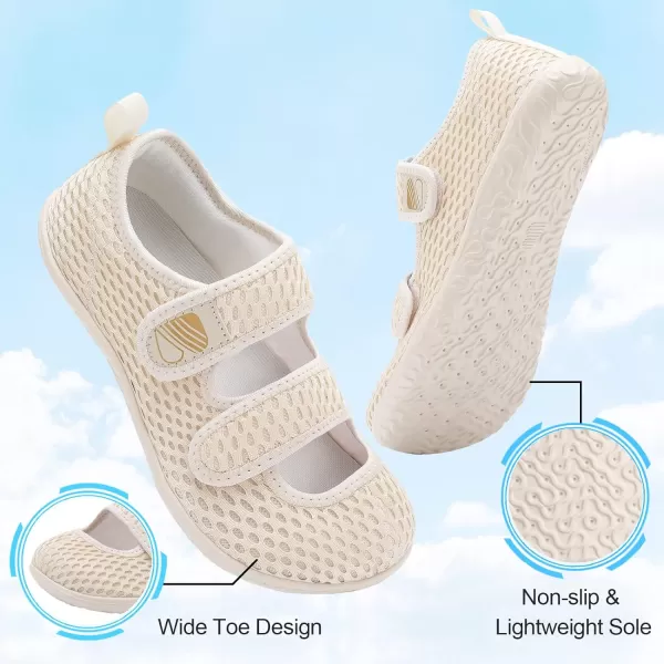 Besroad Womens Mens Slippers Lightweight Walking Shoes Adjustable Wide Diabetic Slippers Non-Slip Sneakers Sandals