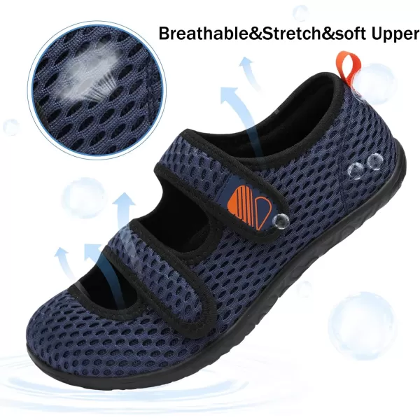 Besroad Womens Mens Slippers Lightweight Walking Shoes Adjustable Wide Diabetic Slippers Non-Slip Sneakers Sandals