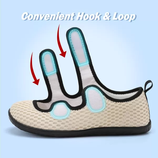 Besroad Womens Mens Slippers Lightweight Walking Shoes Adjustable Wide Diabetic Slippers Non-Slip Sneakers Sandals