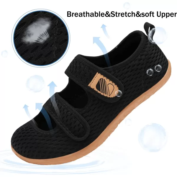 Besroad Womens Mens Slippers Lightweight Walking Shoes Adjustable Wide Diabetic Slippers Non-Slip Sneakers Sandals