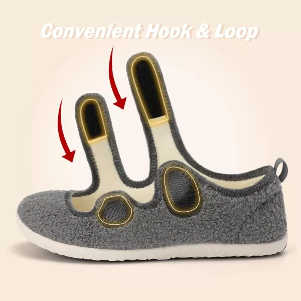 Besroad Womens Mens Slippers Lightweight Walking Shoes Adjustable Wide Diabetic Slippers Non-Slip Sneakers Sandals