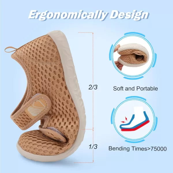 Besroad Womens Mens Slippers Lightweight Walking Shoes Adjustable Wide Diabetic Slippers Non-Slip Sneakers Sandals