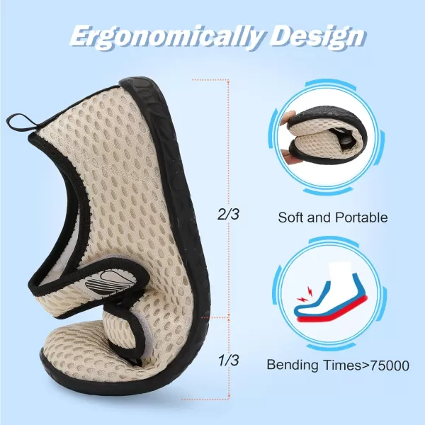 Besroad Womens Mens Slippers Lightweight Walking Shoes Adjustable Wide Diabetic Slippers Non-Slip Sneakers Sandals