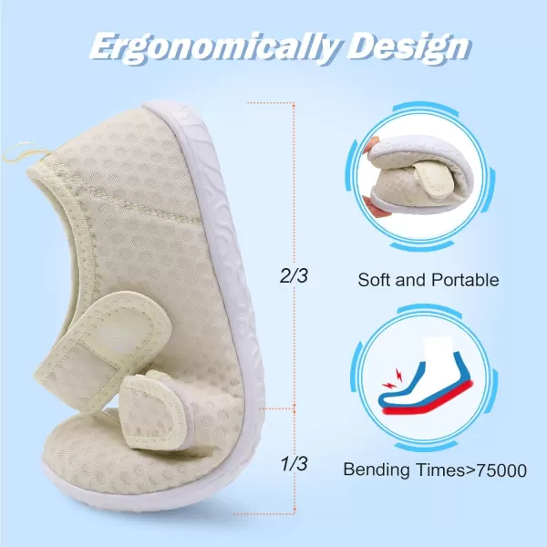 Besroad Womens Mens Slippers Lightweight Walking Shoes Adjustable Wide Diabetic Slippers Non-Slip Sneakers Sandals