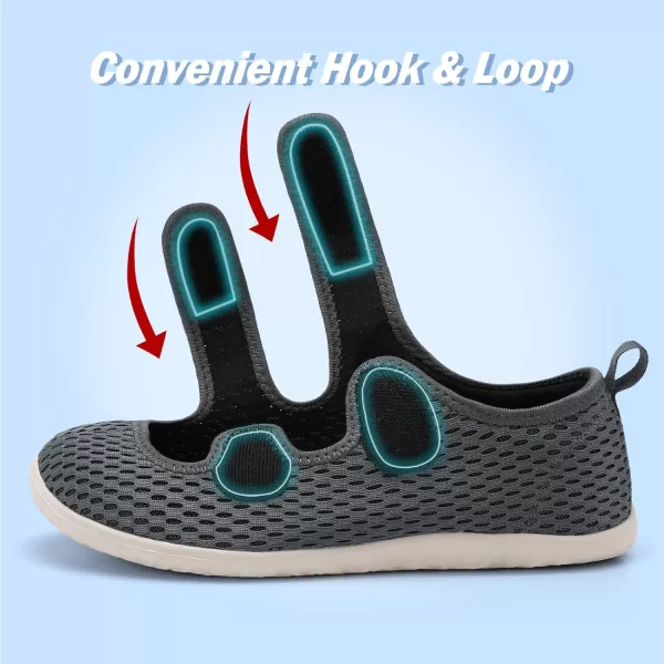 Besroad Womens Mens Slippers Lightweight Walking Shoes Adjustable Wide Diabetic Slippers Non-Slip Sneakers Sandals