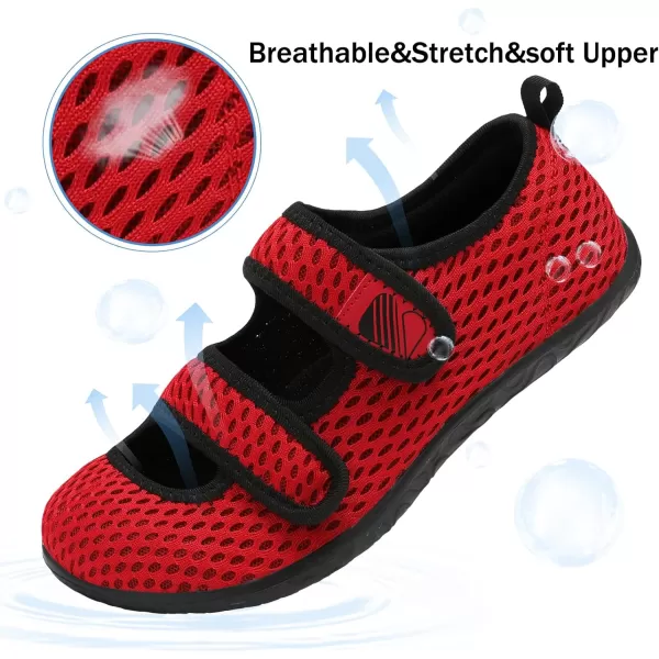 Besroad Womens Mens Slippers Lightweight Walking Shoes Adjustable Wide Diabetic Slippers Non-Slip Sneakers Sandals