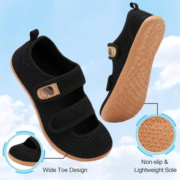 Besroad Womens Mens Slippers Lightweight Walking Shoes Adjustable Wide Diabetic Slippers Non-Slip Sneakers Sandals