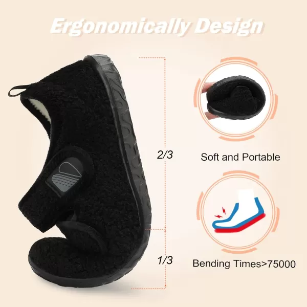 Besroad Womens Mens Slippers Lightweight Walking Shoes Adjustable Wide Diabetic Slippers Non-Slip Sneakers Sandals
