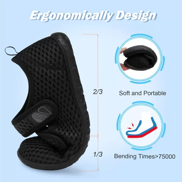 Besroad Womens Mens Slippers Lightweight Walking Shoes Adjustable Wide Diabetic Slippers Non-Slip Sneakers Sandals