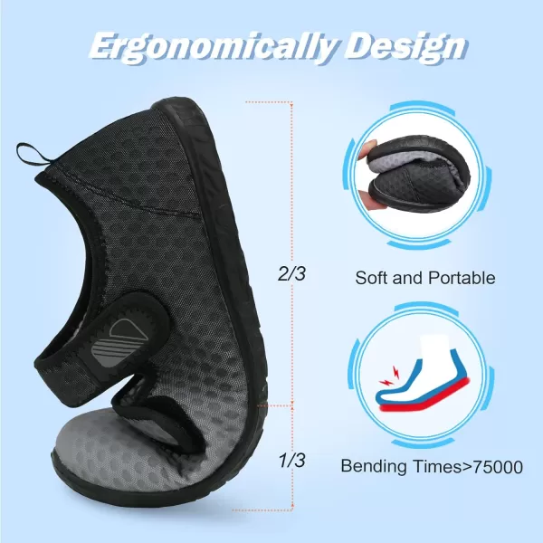 Besroad Womens Mens Slippers Lightweight Walking Shoes Adjustable Wide Diabetic Slippers Non-Slip Sneakers Sandals