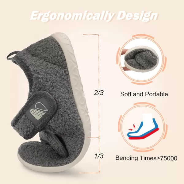 Besroad Womens Mens Slippers Lightweight Walking Shoes Adjustable Wide Diabetic Slippers Non-Slip Sneakers Sandals