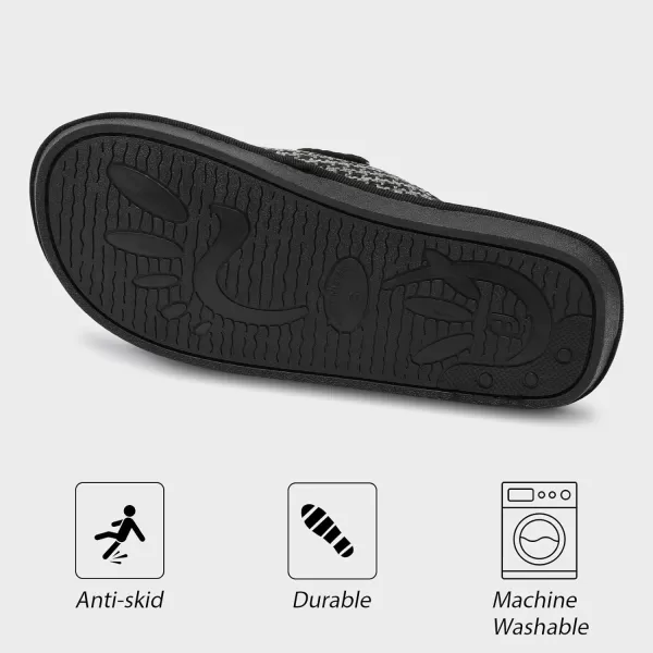 Besroad Womens Open Toe House Slippers Memory Foam Sandals Adjustable Comfy Bedroom Slide Arthritis Edema Shoes for Ladies Indoor Outdoor