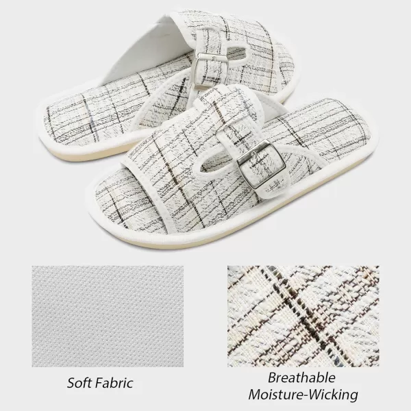 Besroad Womens Open Toe House Slippers Memory Foam Sandals Adjustable Comfy Bedroom Slide Arthritis Edema Shoes for Ladies Indoor Outdoor