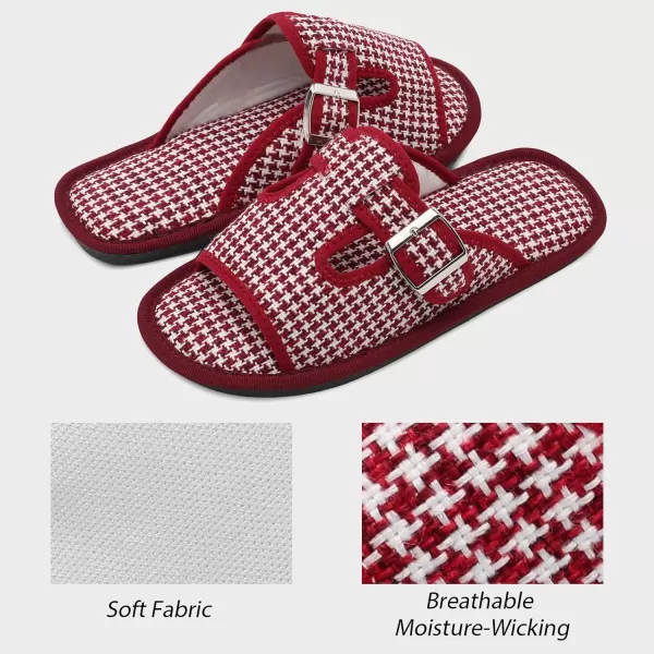 Besroad Womens Open Toe House Slippers Memory Foam Sandals Adjustable Comfy Bedroom Slide Arthritis Edema Shoes for Ladies Indoor Outdoor