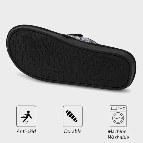 Besroad Womens Open Toe House Slippers Memory Foam Sandals Adjustable Comfy Bedroom Slide Arthritis Edema Shoes for Ladies Indoor Outdoor