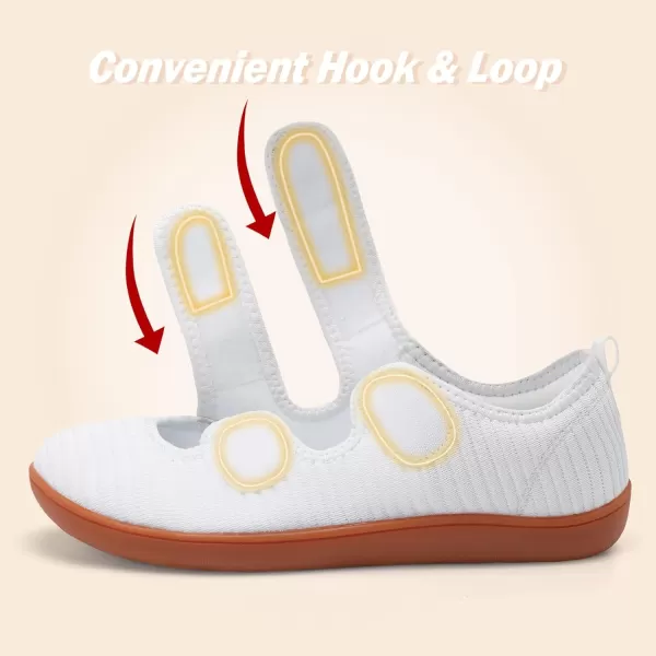 Besroad Womens Walking Shoes Wide Diabetic Shoes Adjustable Barefoot Shoes Casual Sneakers Breathable Zero Drop Shoes Arthritis Edema Indoor Outdoor
