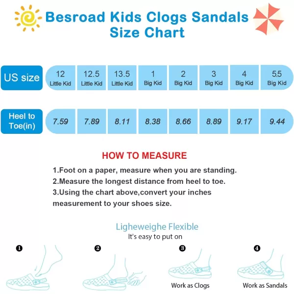 Kids Girls Boys Quick Dry Athletic Water Shoes Sandals Pool Swim Outdoor Sandals Wide House Clog Slippers