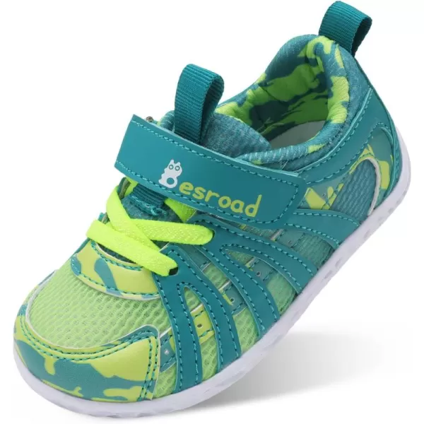 Besroad Toddler Shoes Boys Girls Barefoot Sneakers Kids Breathable Walking Shoes Lightweight Strap Anti-Slip Sole Tennis Shoes