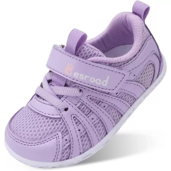 Besroad Toddler Shoes Boys Girls Barefoot Sneakers Kids Breathable Walking Shoes Lightweight Strap Anti-Slip Sole Tennis Shoes