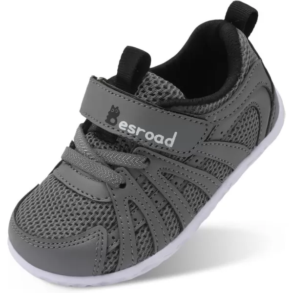 Besroad Toddler Shoes Boys Girls Barefoot Sneakers Kids Breathable Walking Shoes Lightweight Strap Anti-Slip Sole Tennis Shoes
