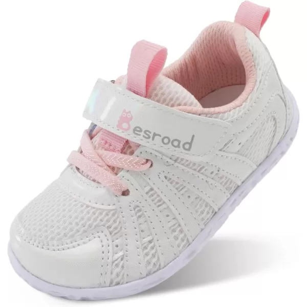 Besroad Toddler Shoes Boys Girls Barefoot Sneakers Kids Breathable Walking Shoes Lightweight Strap Anti-Slip Sole Tennis Shoes
