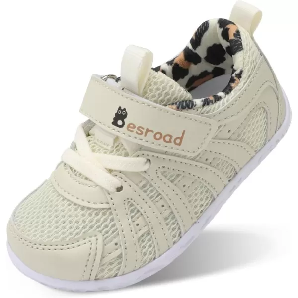 Besroad Toddler Shoes Boys Girls Barefoot Sneakers Kids Breathable Walking Shoes Lightweight Strap Anti-Slip Sole Tennis Shoes