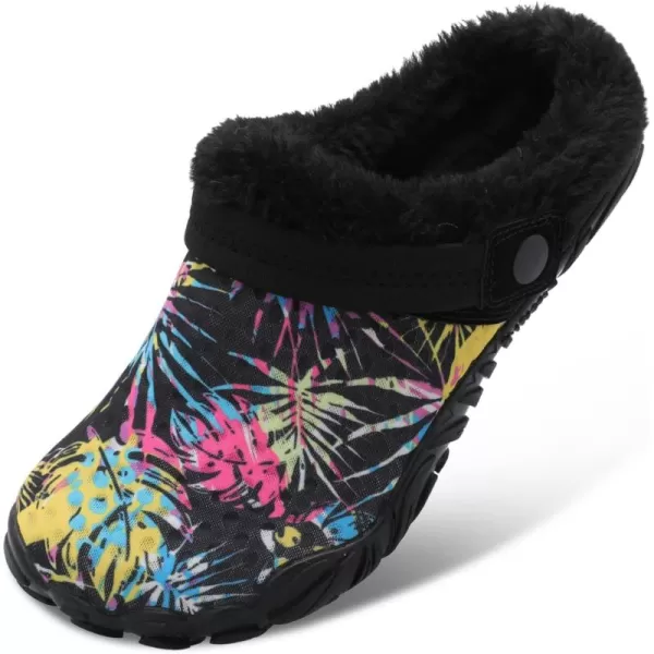 Besroad Womens Mens Furry Slides House Slippers Fuzzy Fluffy Bedroom Cozy Memory Foam Slippers Clogs