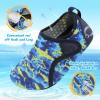 imageBesroad Kids Water Shoes Girls Boys Quick Dry Aqua Socks Barefoot Non Slip Beach Swim Surf ShoesNavy Shark