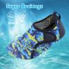 imageBesroad Kids Water Shoes Girls Boys Quick Dry Aqua Socks Barefoot Non Slip Beach Swim Surf ShoesNavy Shark