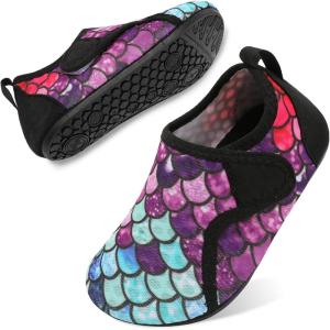 imageBesroad Kids Water Shoes Girls Boys Quick Dry Aqua Socks Barefoot Non Slip Beach Swim Surf ShoesMulticolour Scale