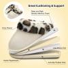 imageBesroad Kids Slippers Girls Boys Fuzzy House Slippers Warm Memory Foam House Shoes Soft Plush Bedroom Slippers Slides Indoor OutdoorBeige Leopard