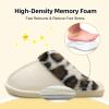 imageBesroad Kids Slippers Girls Boys Fuzzy House Slippers Warm Memory Foam House Shoes Soft Plush Bedroom Slippers Slides Indoor OutdoorBeige Leopard