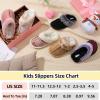 imageBesroad Kids Slippers Girls Boys Fuzzy House Slippers Warm Memory Foam House Shoes Soft Plush Bedroom Slippers Slides Indoor OutdoorBlack