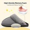 imageBesroad Kids Slippers Girls Boys Fuzzy House Slippers Warm Memory Foam House Shoes Soft Plush Bedroom Slippers Slides Indoor OutdoorDark Grey