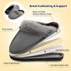 imageBesroad Kids Slippers Girls Boys Fuzzy House Slippers Warm Memory Foam House Shoes Soft Plush Bedroom Slippers Slides Indoor OutdoorDark Grey
