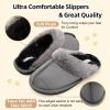 imageBesroad Kids Slippers Girls Boys Fuzzy House Slippers Warm Memory Foam House Shoes Soft Plush Bedroom Slippers Slides Indoor OutdoorDark Grey