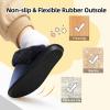 imageBesroad Kids Slippers Girls Boys Fuzzy House Slippers Warm Memory Foam House Shoes Soft Plush Bedroom Slippers Slides Indoor OutdoorGradient Navy