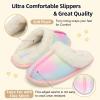 imageBesroad Kids Slippers Girls Boys Fuzzy House Slippers Warm Memory Foam House Shoes Soft Plush Bedroom Slippers Slides Indoor OutdoorGradient Pink