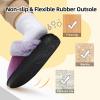 imageBesroad Kids Slippers Girls Boys Fuzzy House Slippers Warm Memory Foam House Shoes Soft Plush Bedroom Slippers Slides Indoor OutdoorGradient Viole
