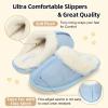 imageBesroad Kids Slippers Girls Boys Fuzzy House Slippers Warm Memory Foam House Shoes Soft Plush Bedroom Slippers Slides Indoor OutdoorLight Blue