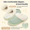 imageBesroad Kids Slippers Girls Boys Fuzzy House Slippers Warm Memory Foam House Shoes Soft Plush Bedroom Slippers Slides Indoor OutdoorLight Green