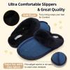 imageBesroad Kids Slippers Girls Boys Fuzzy House Slippers Warm Memory Foam House Shoes Soft Plush Bedroom Slippers Slides Indoor OutdoorNavy