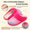 imageBesroad Kids Slippers Girls Boys Fuzzy House Slippers Warm Memory Foam House Shoes Soft Plush Bedroom Slippers Slides Indoor OutdoorRose Pink