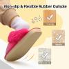 imageBesroad Kids Slippers Girls Boys Fuzzy House Slippers Warm Memory Foam House Shoes Soft Plush Bedroom Slippers Slides Indoor OutdoorRose Pink